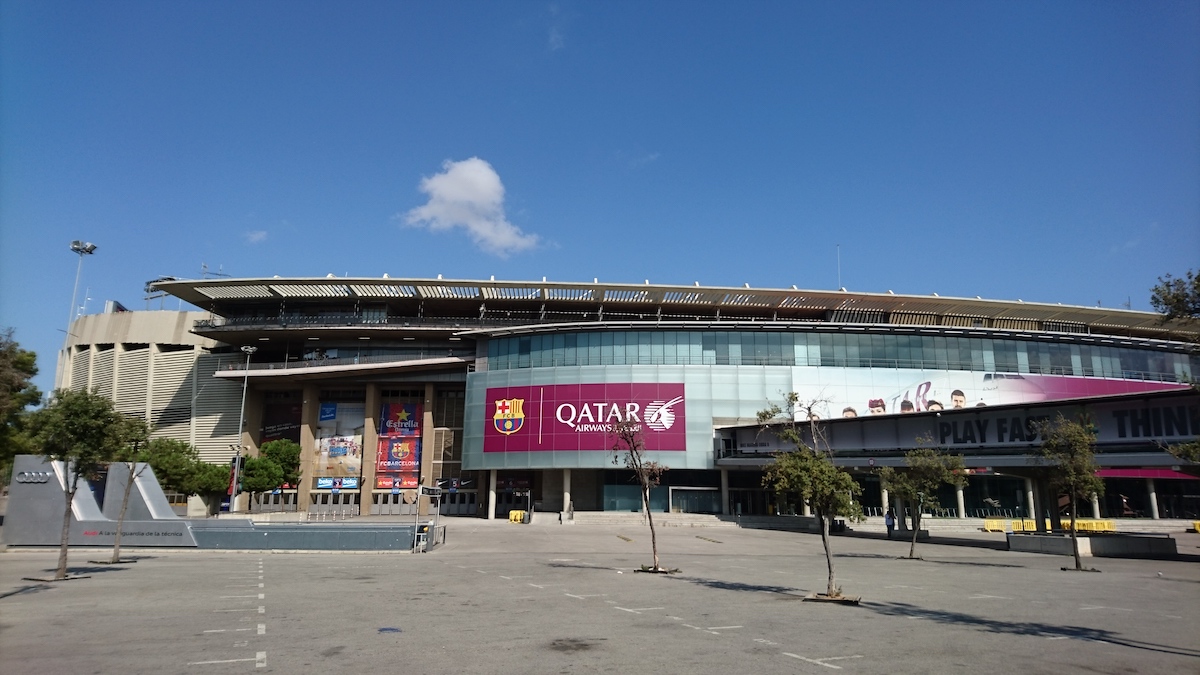 Foto del estadio Camp Nou, en Barcelona-España.