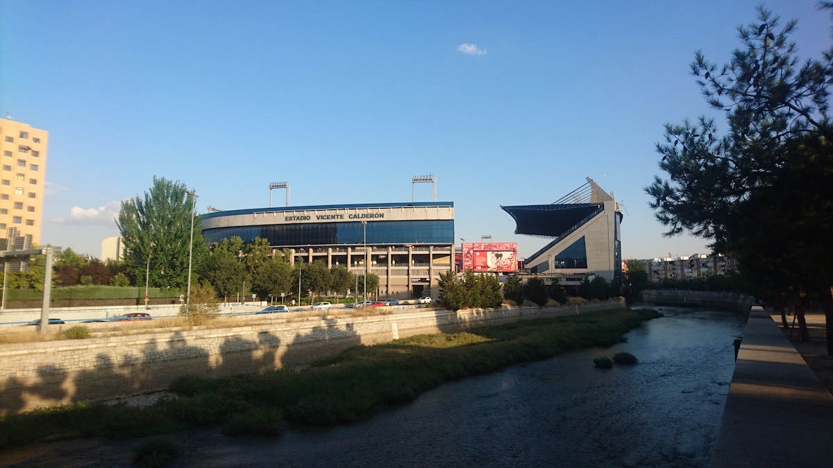 Foto del estadio Vicente Calderón, en Madrid-España.